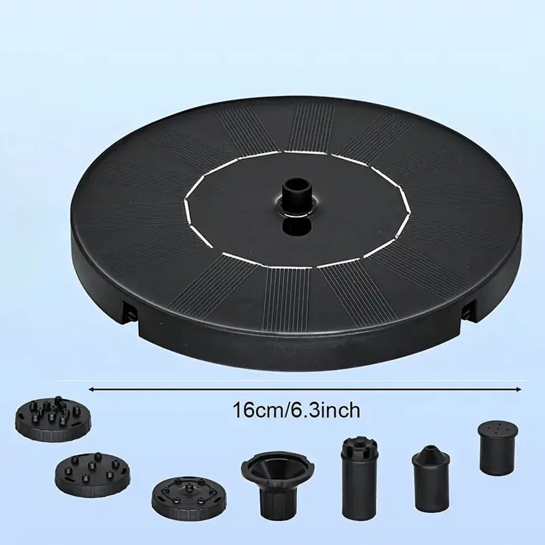 Solar-Powered Automatic Fountain with 6 Nozzle,for Blue Bird Bath for Gardens,Fish Tanks & Outdoor Use–for Continuous Water Flow