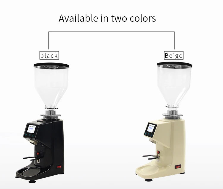 Commercial LED Screen Espresso Grinder 64mm Burr Electric Coffee Grinder Machine