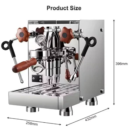 Professional Commercial Semi-Automatic Electric 15 Bar Stainless Steel Vibration Pump Brew System Espresso Machine for Hotel