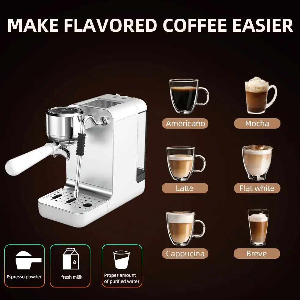Original New Italian Semi-Automatic Espresso Coffee Maker Commercial Grade Machine for Office Home Cafe and Car for Hotels