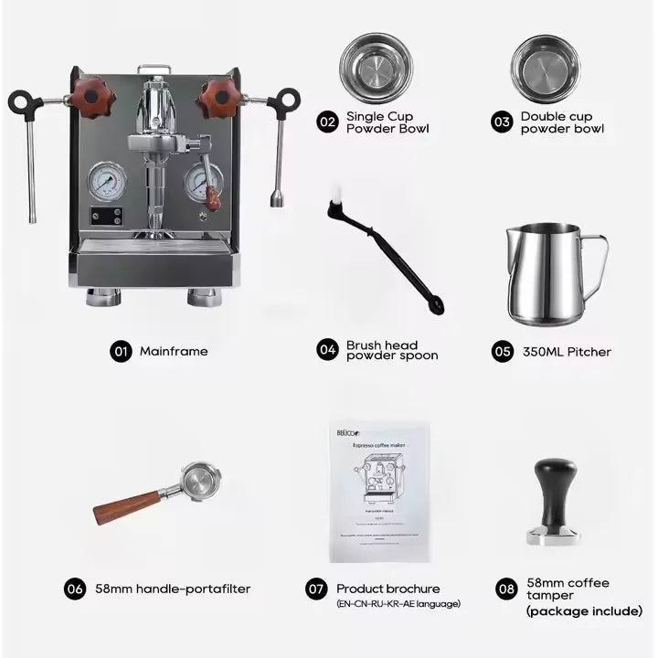 High Quality 15 Bar Stainless Steel E61 Espresso Rocket Professional 58mm Lever Espresso Coffee Machine