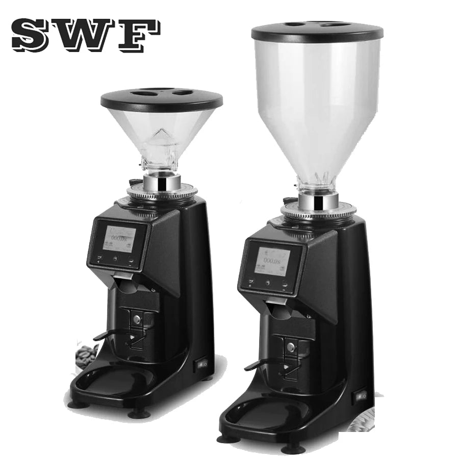 Commercial LED Screen Espresso Grinder 64mm Burr Electric Coffee Grinder Machine