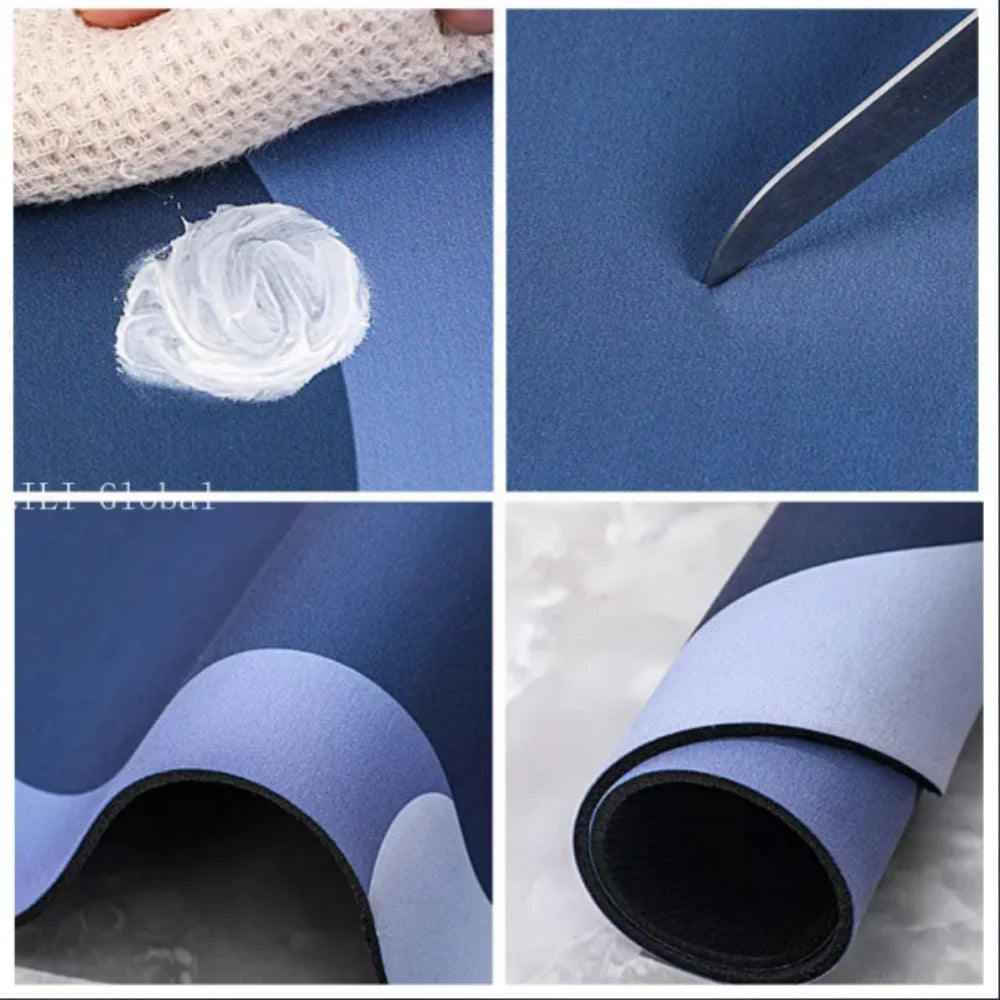 New Chinese Style Diatomite Drainage Mat, Tea Cup Coaster, Mid-Century Absorbent Non-Slip Pad, Coffee carpet, Tea Ceremony Mat