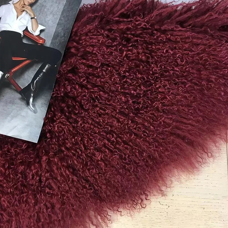 Short Mongolian Fur Coat Poncho For Woman Cropped Fur Jacket Luxury Warm New Arrivals Women's Sheepskin Coat
