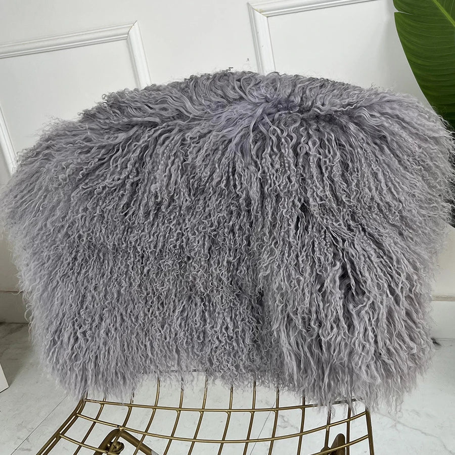 Short Mongolian Fur Coat Poncho For Woman Cropped Fur Jacket Luxury Warm New Arrivals Women's Sheepskin Coat
