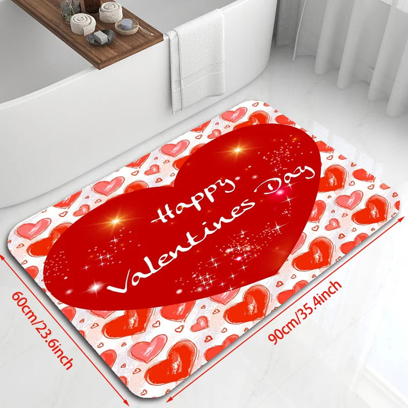 2D Printing Floral Mat Rug For Bath And Kitch Super Absorbent Quick Dry Rubber Backed Dirt Resistant Bath Rugs Mats