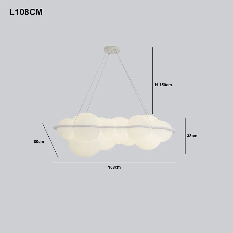Lampadario a LED Moderno Minimalista, Lampada a Sospensione a Forma di Nuvola, Decorazione per Camera da Letto, Sala da Pranzo, Soggiorno, Bancone