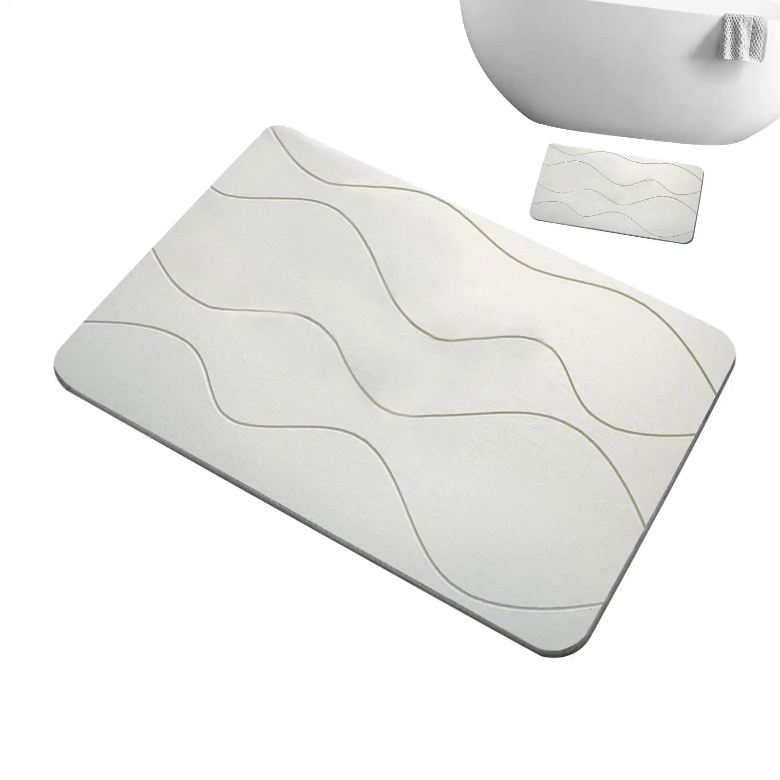 Anti-slip Diatomite Stone Bath Mat Diatom Mud Soft Mat Water Absorption Quick Drying Diatomite Stone Shower Mat Entryway Rugs