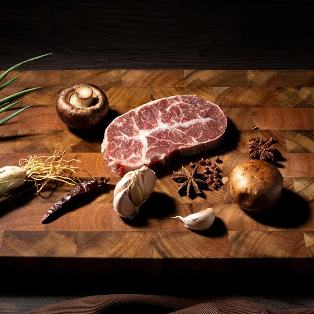Tagliere per giunzioni in legno di acacia a doppia faccia utilizzando tagliere a prova di muffa Tagliere rettangolare a prova di umidità per frutta