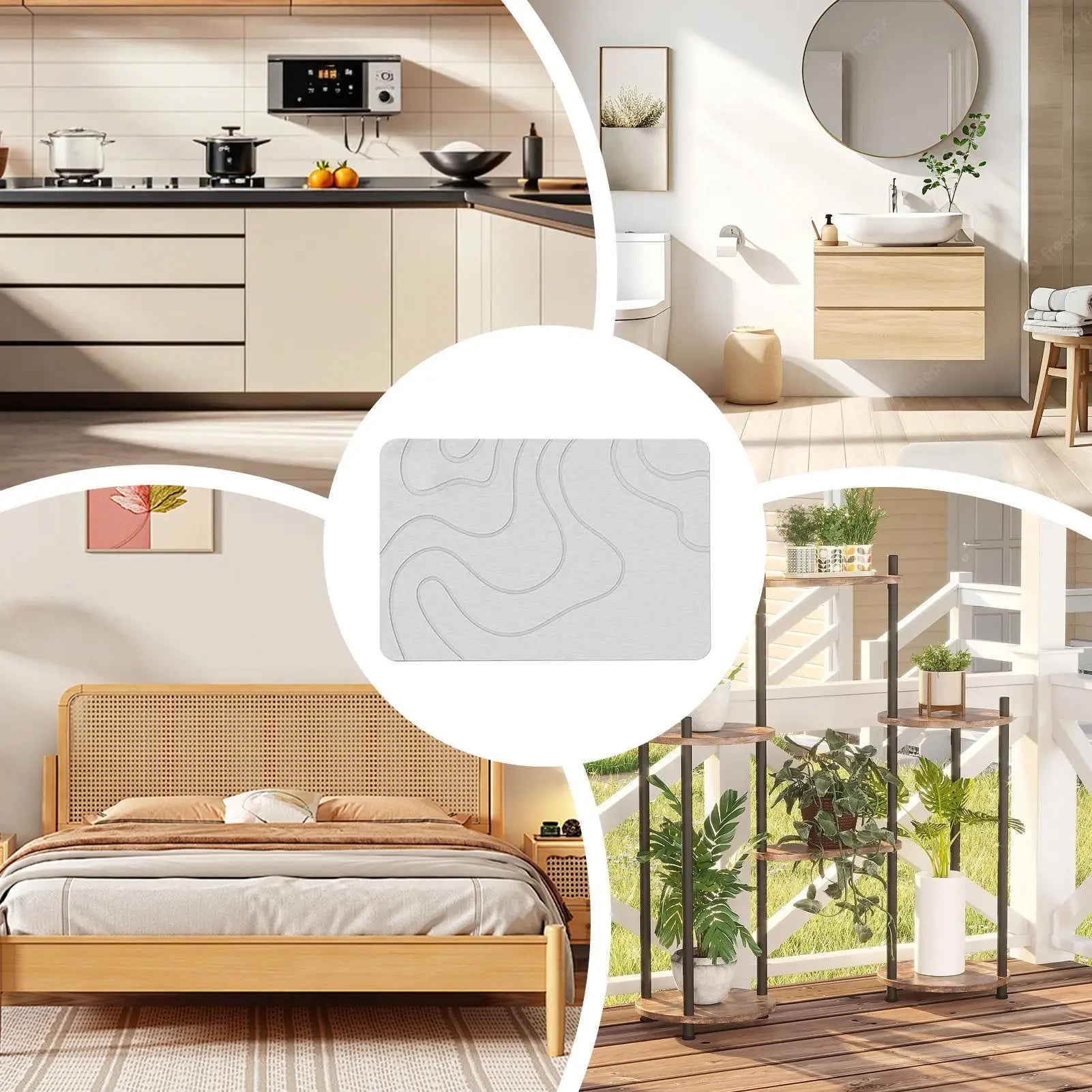 Bath Drying Mat Diatom Mud Soft Mat Toilet Door Non slip Mat Water Absorption Quick Drying Diatomite Shower Mat