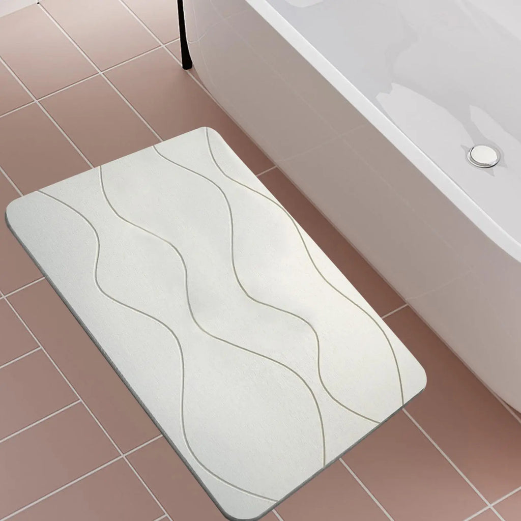 Anti-slip Diatomite Stone Bath Mat Diatom Mud Soft Mat Water Absorption Quick Drying Diatomite Stone Shower Mat Entryway Rugs