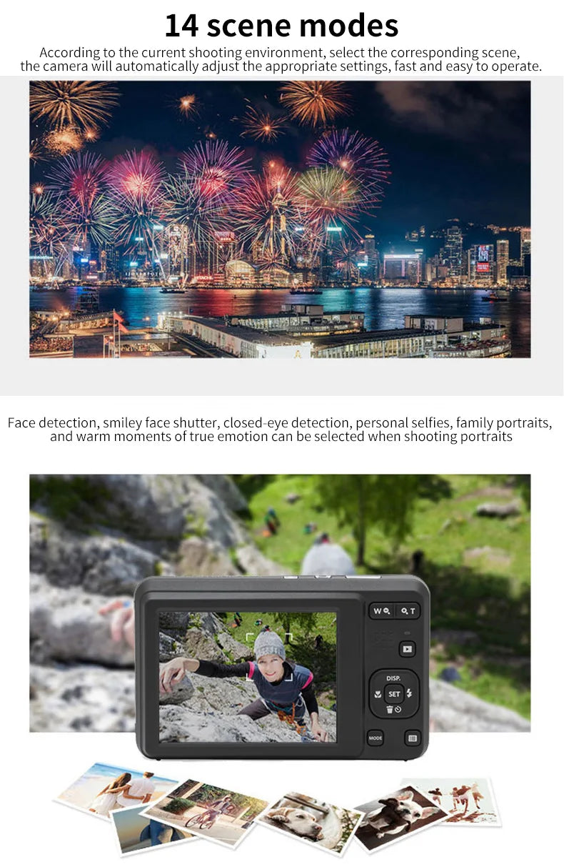 KODAK PIXPRO FZ55-RD 16MP Digital Camera 5X Optical Zoom 28mm Wide Angle 1080P Full HD Video 2.7" LCD Vlogging Camera