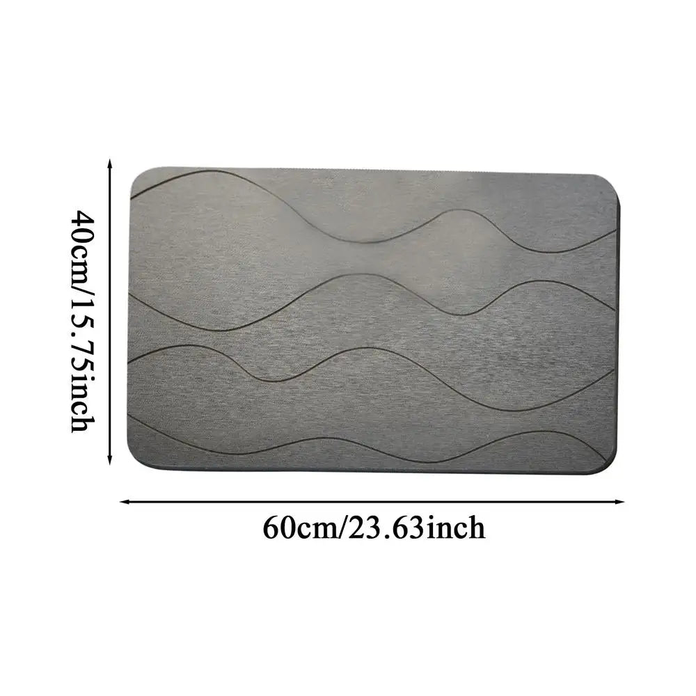 Anti-slip Diatomite Stone Bath Mat Diatom Mud Soft Mat Water Absorption Quick Drying Diatomite Stone Shower Mat Entryway Rugs
