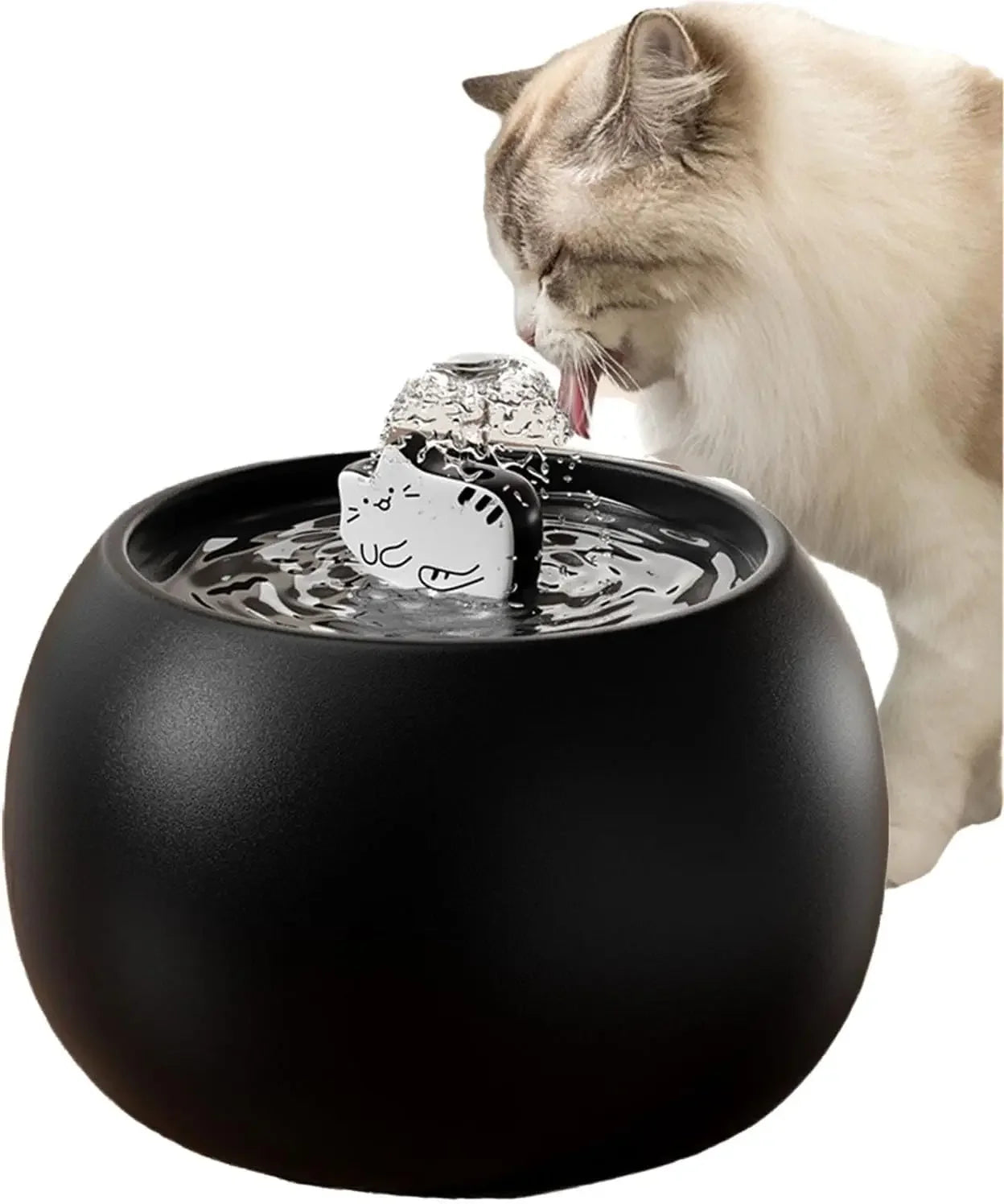 1L/1.5L Ceramic Cat Water Fountain Automatic Pet Water Dispenser Bowl with silent pump 1 filter distributeur automatique chat