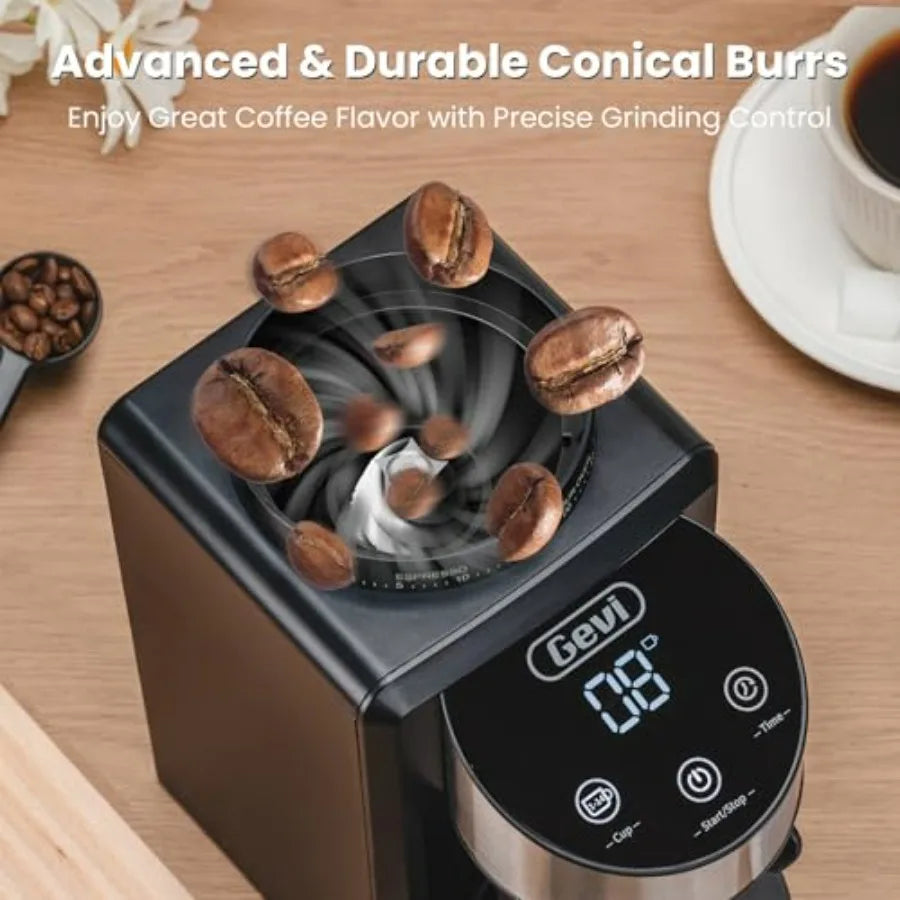Electric Coffee Grinder with 35 Grind Settings for Espresso Drip French Press Burr Coffee Grinder for Home Use Anti-static Desi