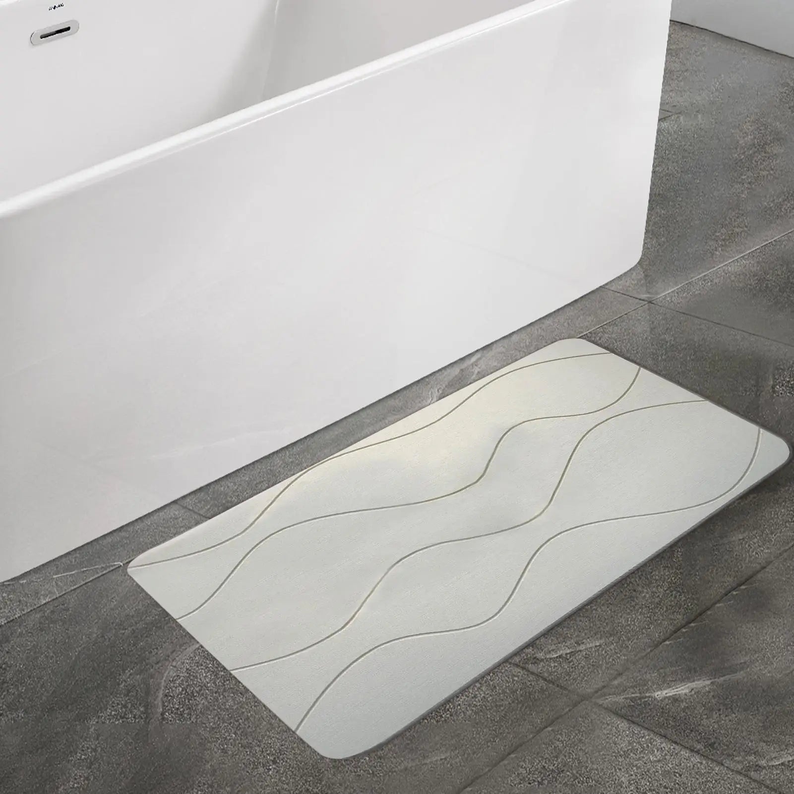 Anti-slip Diatomite Stone Bath Mat Diatom Mud Soft Mat Water Absorption Quick Drying Diatomite Stone Shower Mat Entryway Rugs