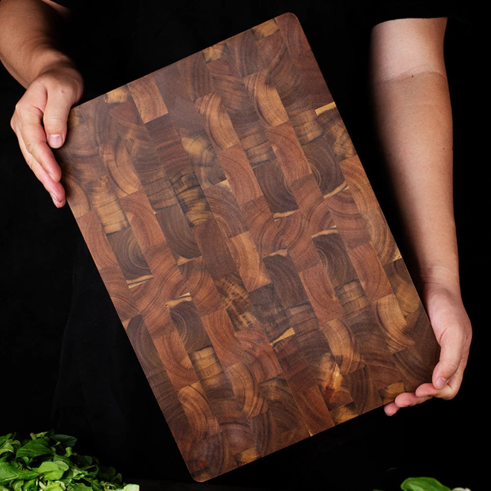 Tagliere bifacciale utilizzando tagliere per giunture in legno di acacia premium Scarico acqua e utensili da cucina resistenti all'umidità