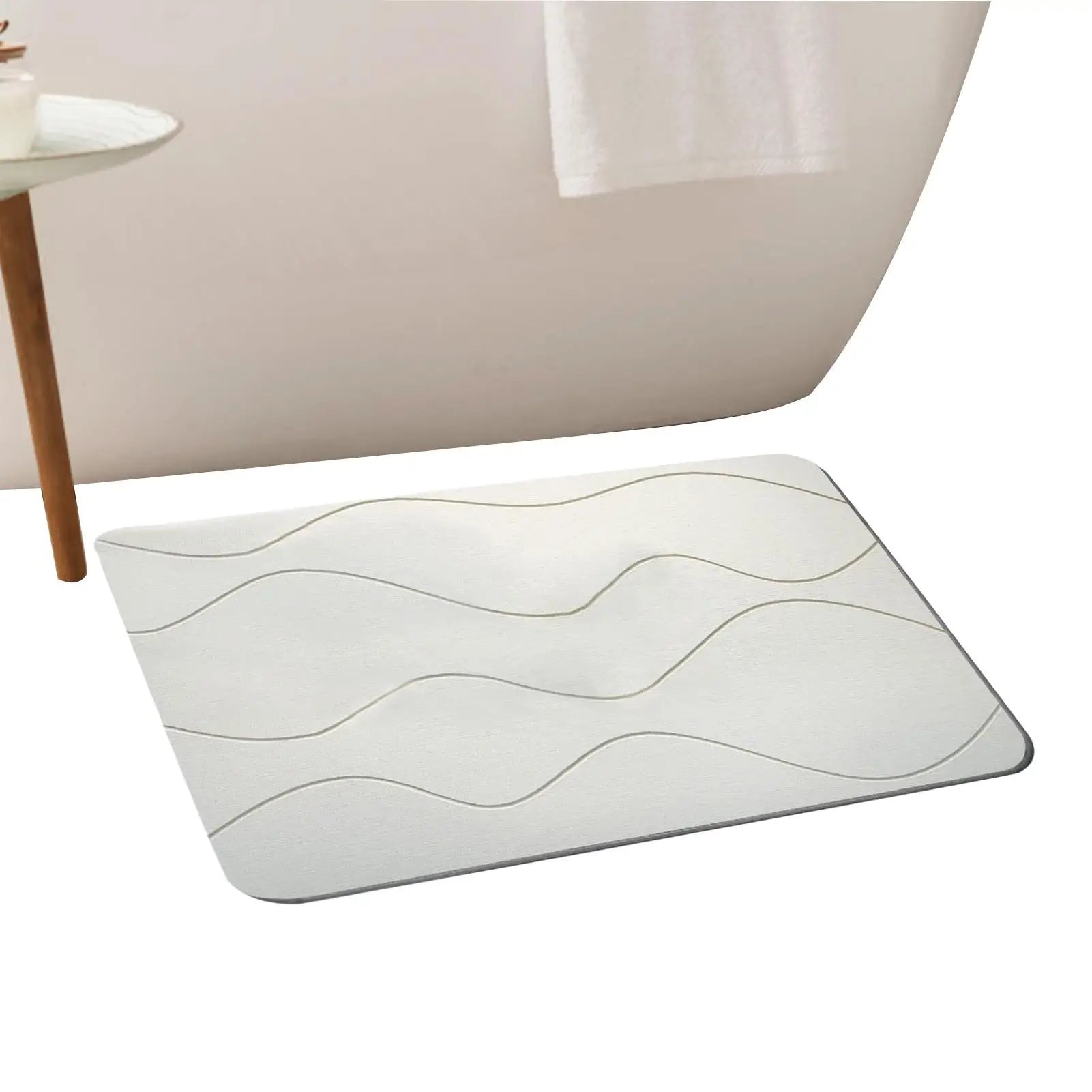 Anti-slip Diatomite Stone Bath Mat Diatom Mud Soft Mat Water Absorption Quick Drying Diatomite Stone Shower Mat Entryway Rugs