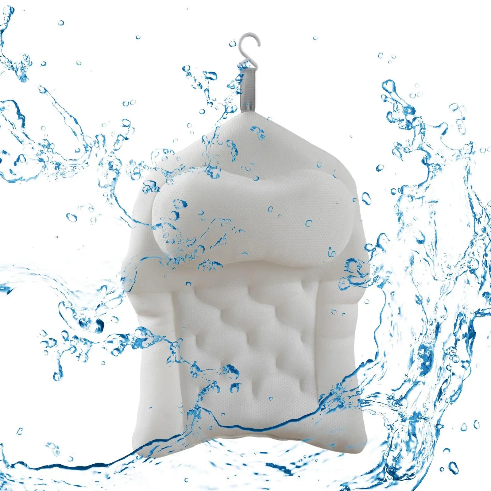Cuscino da Bagno Rilassante Portatile con Gancio per Facile Appendimento, Poggiatesta per SPA, Bagno e Vasca da Bagno Domestica