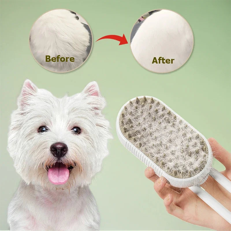Steam Brush Cat Brush Cats Vaporizer Pet Hair Brush Remover Pets Cleaning Steamy Spray Massage Comb 3in1 Grooming Supplies