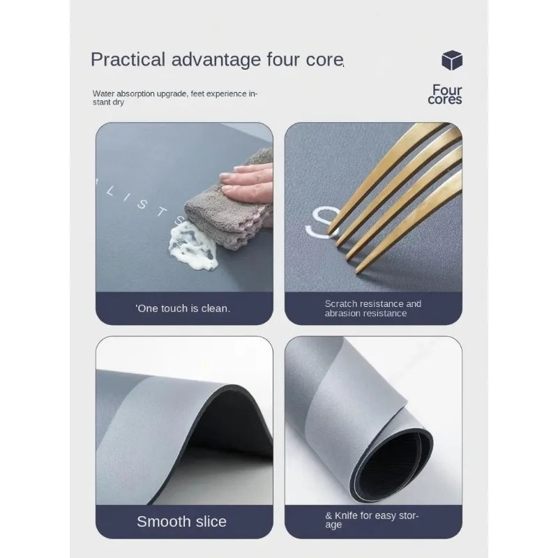 Diatom mud absorbent mat bathroom quick-drying floor mat diatomite floor mat toilet toilet door mat