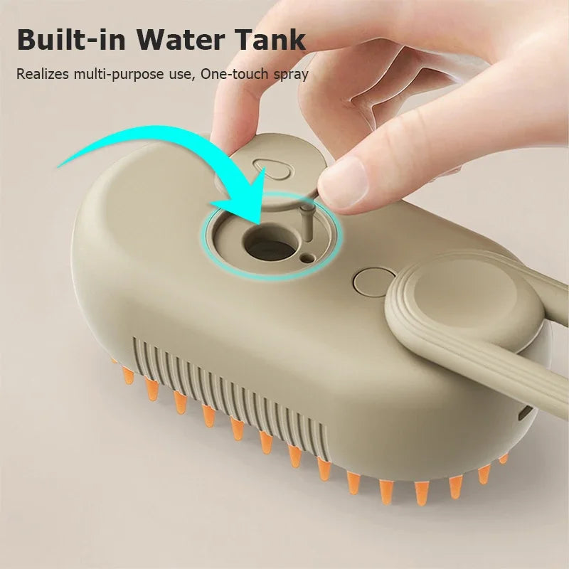 Steam Brush Cat Brush Cats Vaporizer Pet Hair Brush Remover Pets Cleaning Steamy Spray Massage Comb 3in1 Grooming Supplies