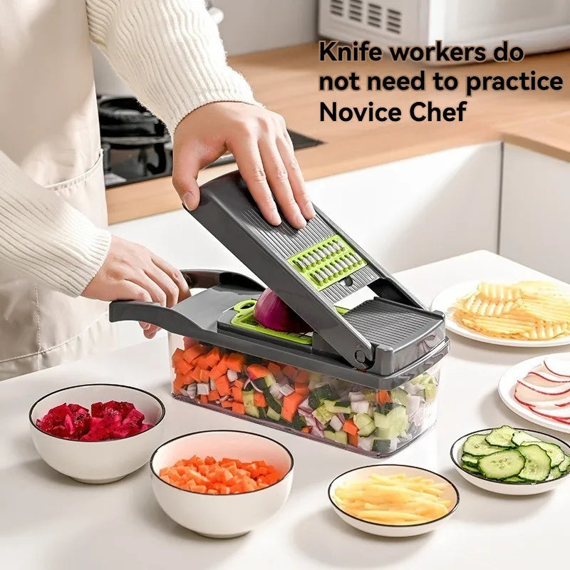 Multifunctional Vegetable Chopper Handle Food Grate Food Chopper Vegetable Slicer Dicer Cut Kitchen Items Onion Chopper ﻿
