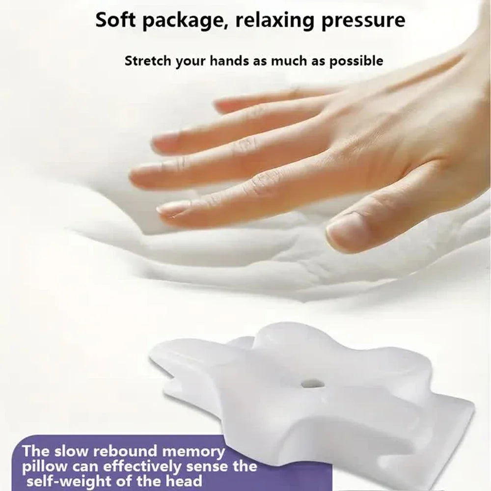 Cuscini in memory foam a forma di farfalla rilassante cervicale a rimbalzo lento cuscino per il collo sollievo dal dolore cuscino ortopedico per dormire