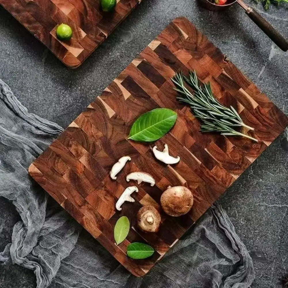 Tagliere per giunzioni in legno di acacia a doppia faccia utilizzando tagliere a prova di muffa Tagliere rettangolare a prova di umidità per frutta