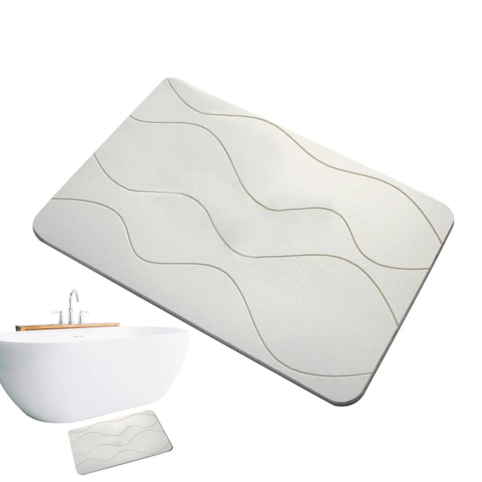 Anti-slip Diatomite Stone Bath Mat Diatom Mud Soft Mat Water Absorption Quick Drying Diatomite Stone Shower Mat Entryway Rugs