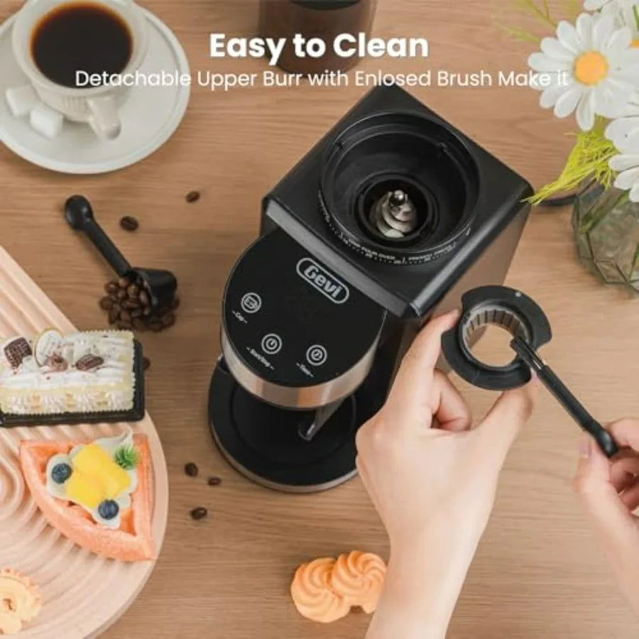 Electric Coffee Grinder with 35 Grind Settings for Espresso Drip French Press Burr Coffee Grinder for Home Use Anti-static Desi
