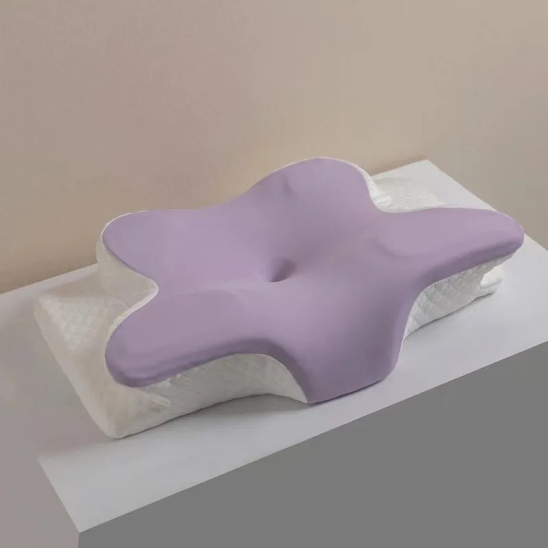 Cuscini in memory foam a forma di farfalla rilassante cervicale a rimbalzo lento cuscino per il collo sollievo dal dolore cuscino ortopedico per dormire