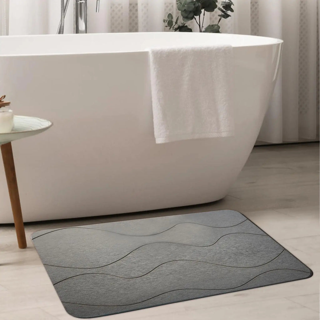 Anti-slip Diatomite Stone Bath Mat Diatom Mud Soft Mat Water Absorption Quick Drying Diatomite Stone Shower Mat Entryway Rugs