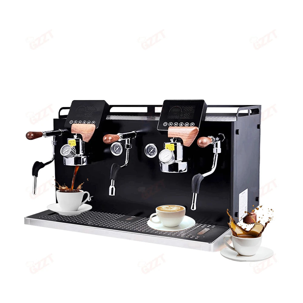GZZT CMSM3000 Professional Espresso Coffee Machine 9Bar Rotary Pump Multi-boiler PID Control Adj Multi-parameters Coffee Maker