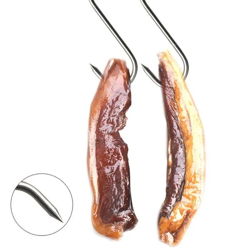 Ganci a S in acciaio inossidabile con punta affilata per utensili, appendiabiti per carne, ganci per appendere per macellaio, cucina, utensili da forno