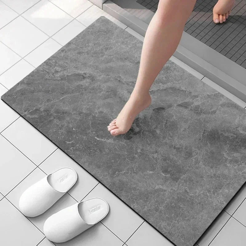 Diatomite Mat Super Absorbent Bathroom Mat Non-slip Bath Rug Shower Room Entrance Doormat Toilet Foot Mat Bathroom Carpet Decor
