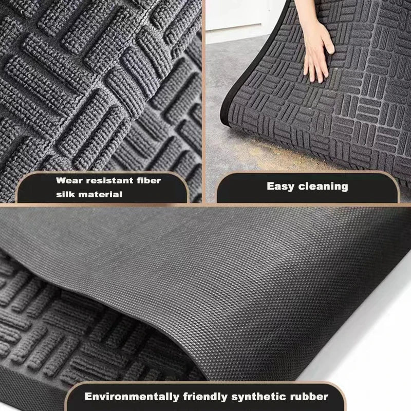 Doormat Non Slip Waterproof Dustproof Carpet Bath Mat Rubber Indoor Outdoor Rug Durable Home Hotel Entrance Doormat 75*45cm
