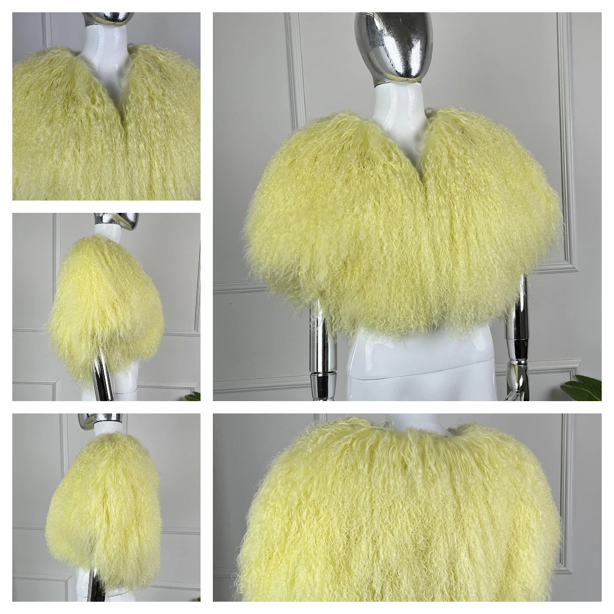 Short Mongolian Fur Coat Poncho For Woman Cropped Fur Jacket Luxury Warm New Arrivals Women's Sheepskin Coat