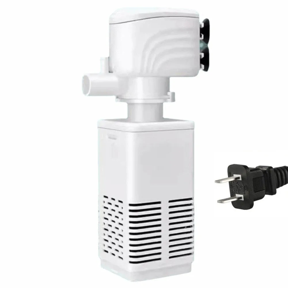 3 in 1 Aquarium Filter Pump Silent Operation Energy Efficient Submersible Filter Built-in Filter Plastic Water Filter Pump