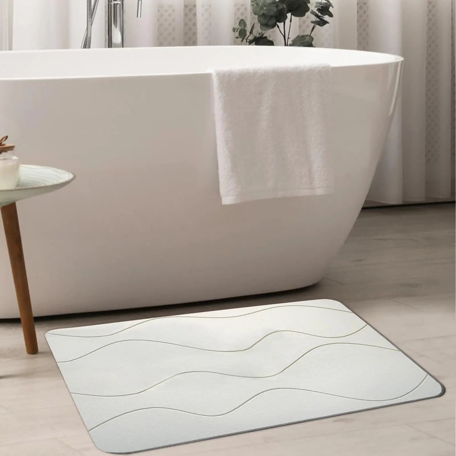 Anti-slip Diatomite Stone Bath Mat Diatom Mud Soft Mat Water Absorption Quick Drying Diatomite Stone Shower Mat Entryway Rugs