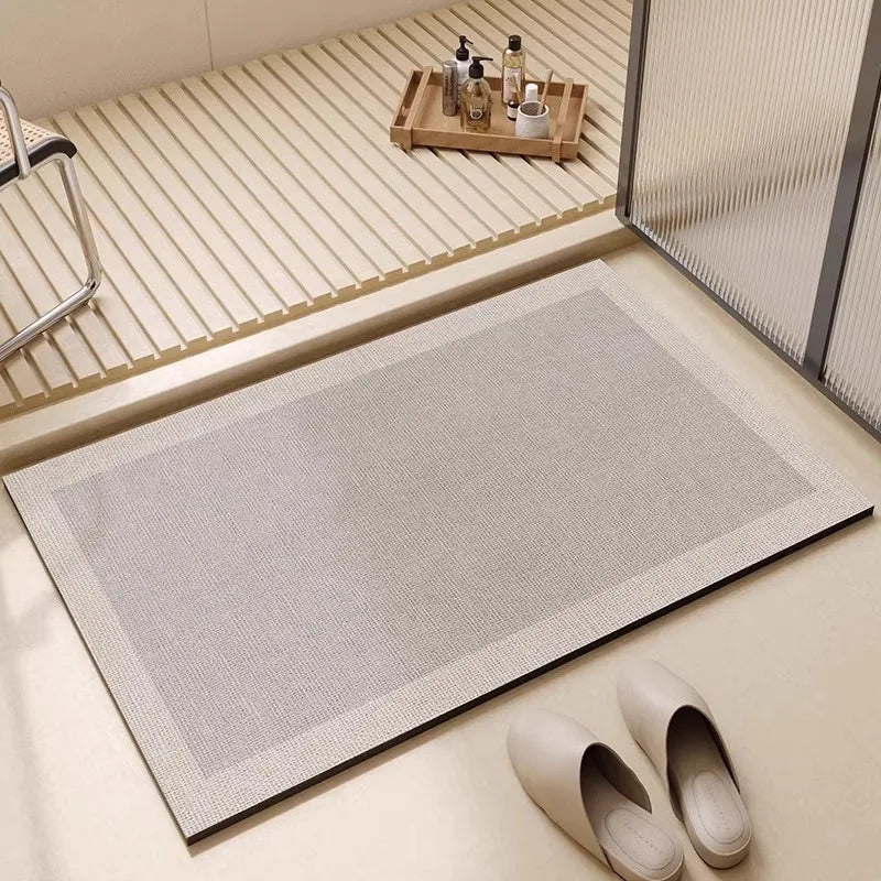 Bathroom Carpet Diatom Mud Floor Mat Anti-slip Foot Wiping Mats Diatomite Soft Water-absorbing Quick-drying Bath Rugs Washable