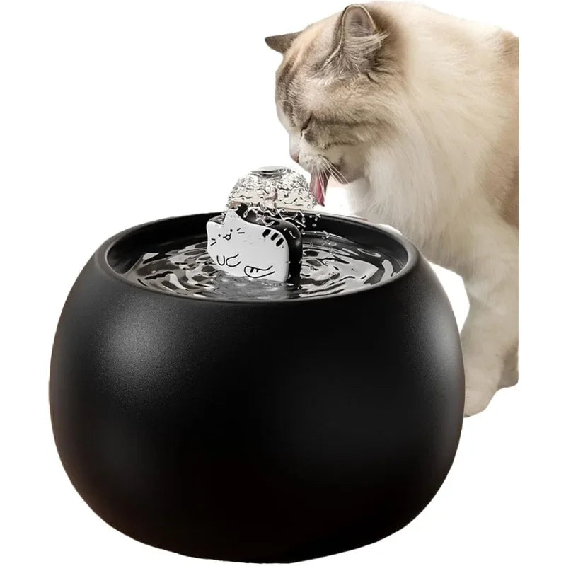 1L/1.5L Ceramic Cat Water Fountain Automatic Pet Water Dispenser Bowl with silent pump 1 filter distributeur automatique chat