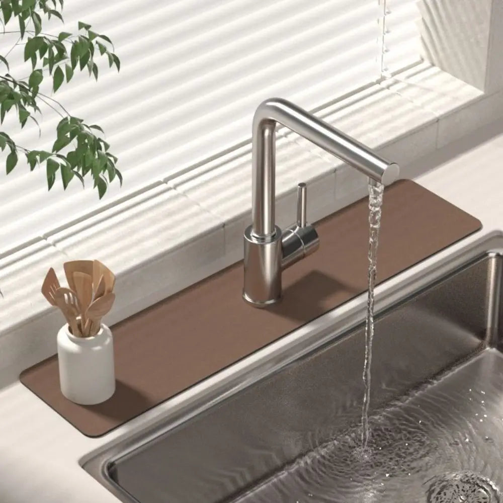 Diatomite Faucet Draining Mat Convenient Splash Non-Slip Absorbent Pad Multifunction Sink Splash Mats