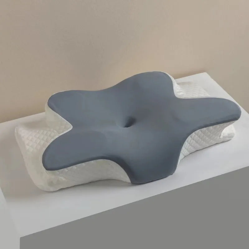 Cuscini in memory foam a forma di farfalla rilassante cervicale a rimbalzo lento cuscino per il collo sollievo dal dolore cuscino ortopedico per dormire