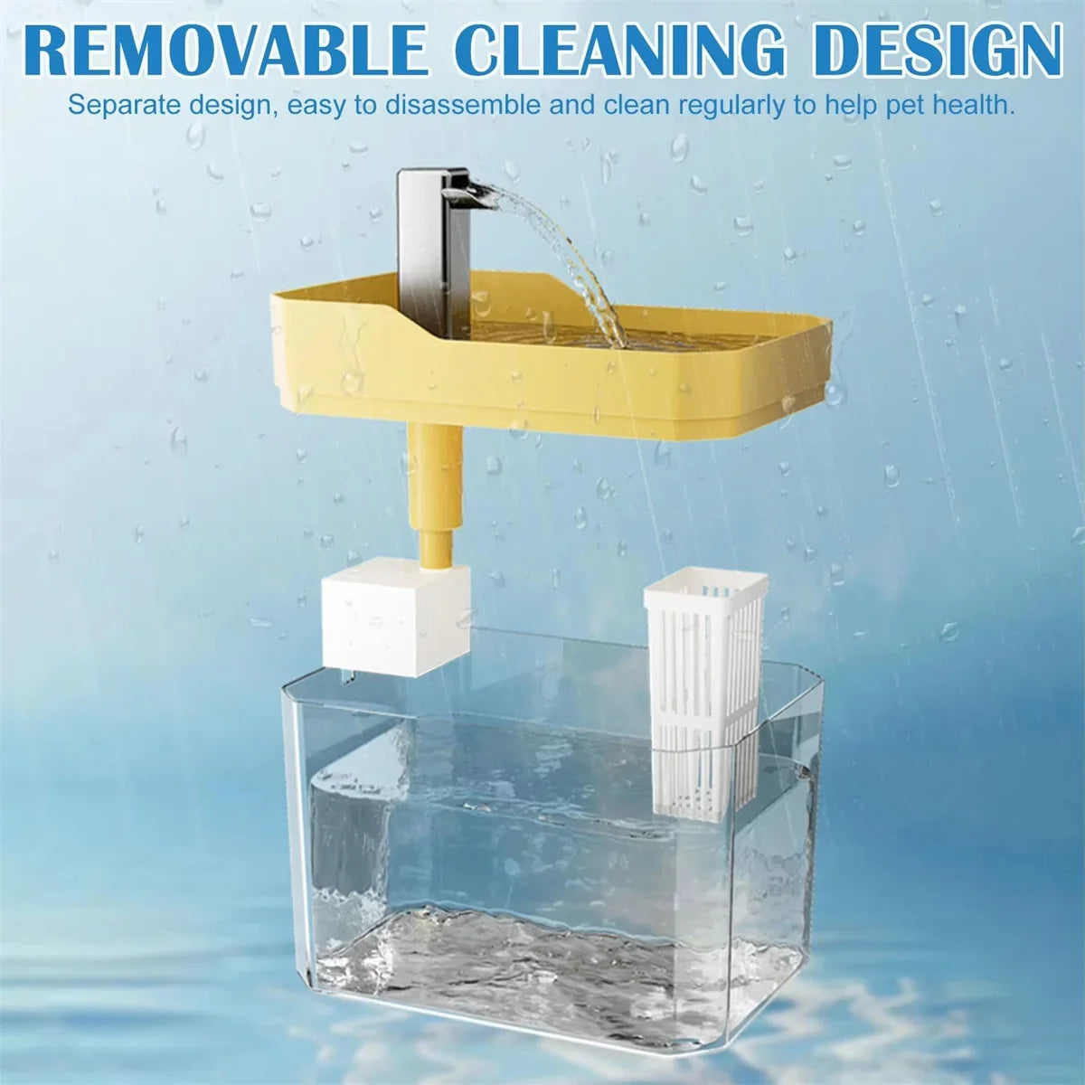 Automatic Cat Water Fountain 1.5L USB Powered Pet Drinker with Filter Pump Silent Circulating Water Dispenser for Cats Dogs