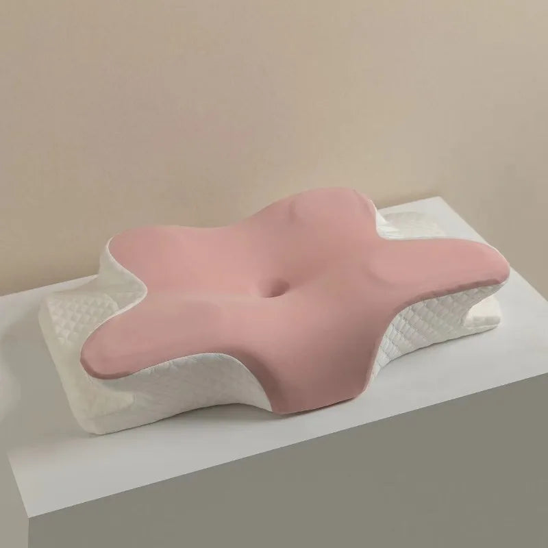 Cuscini in memory foam a forma di farfalla rilassante cervicale a rimbalzo lento cuscino per il collo sollievo dal dolore cuscino ortopedico per dormire