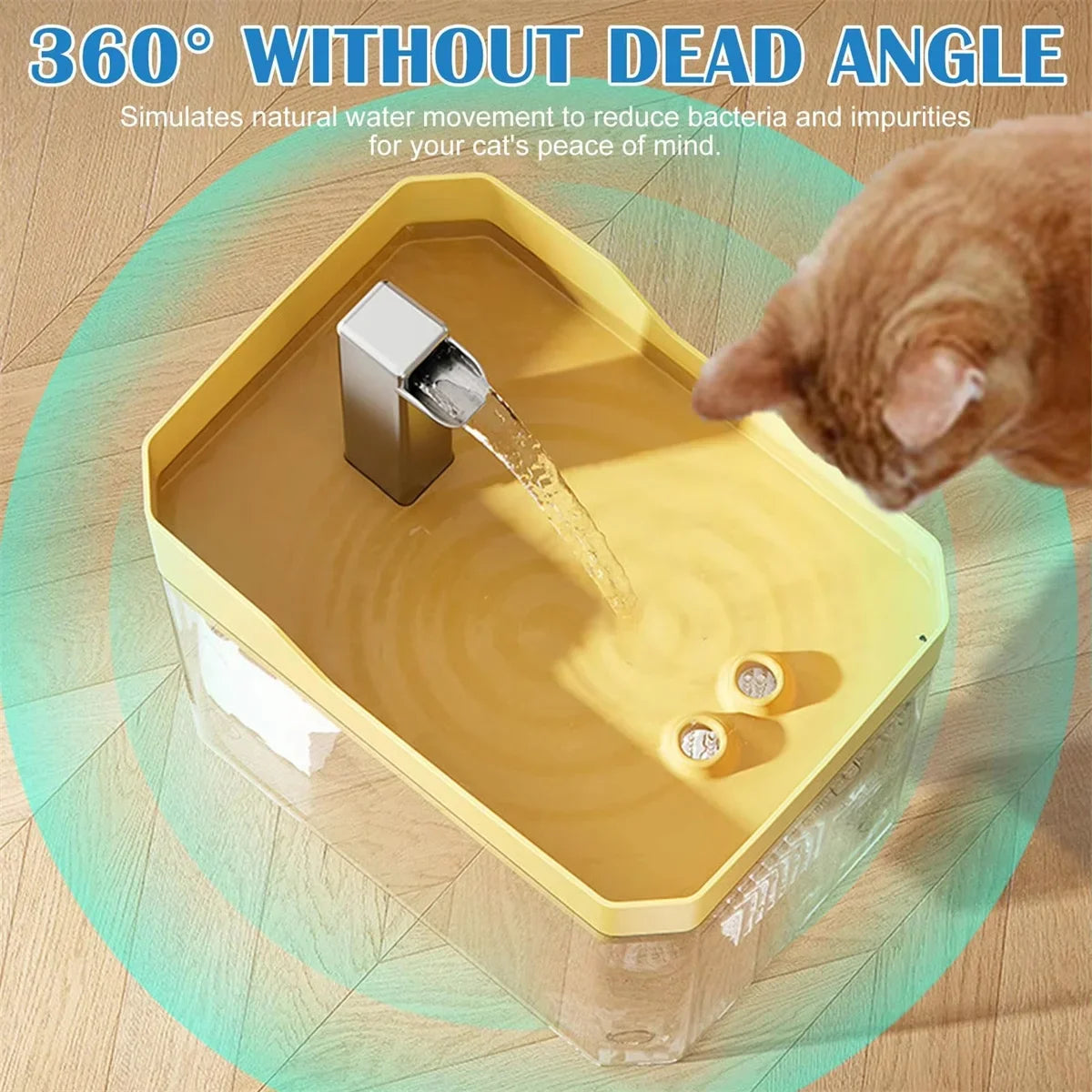 Automatic Cat Water Fountain 1.5L USB Powered Pet Drinker with Filter Pump Silent Circulating Water Dispenser for Cats Dogs