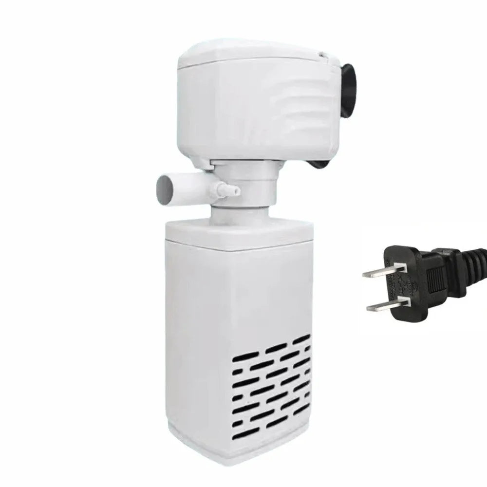 3 in 1 Aquarium Filter Pump Silent Operation Energy Efficient Submersible Filter Built-in Filter Plastic Water Filter Pump