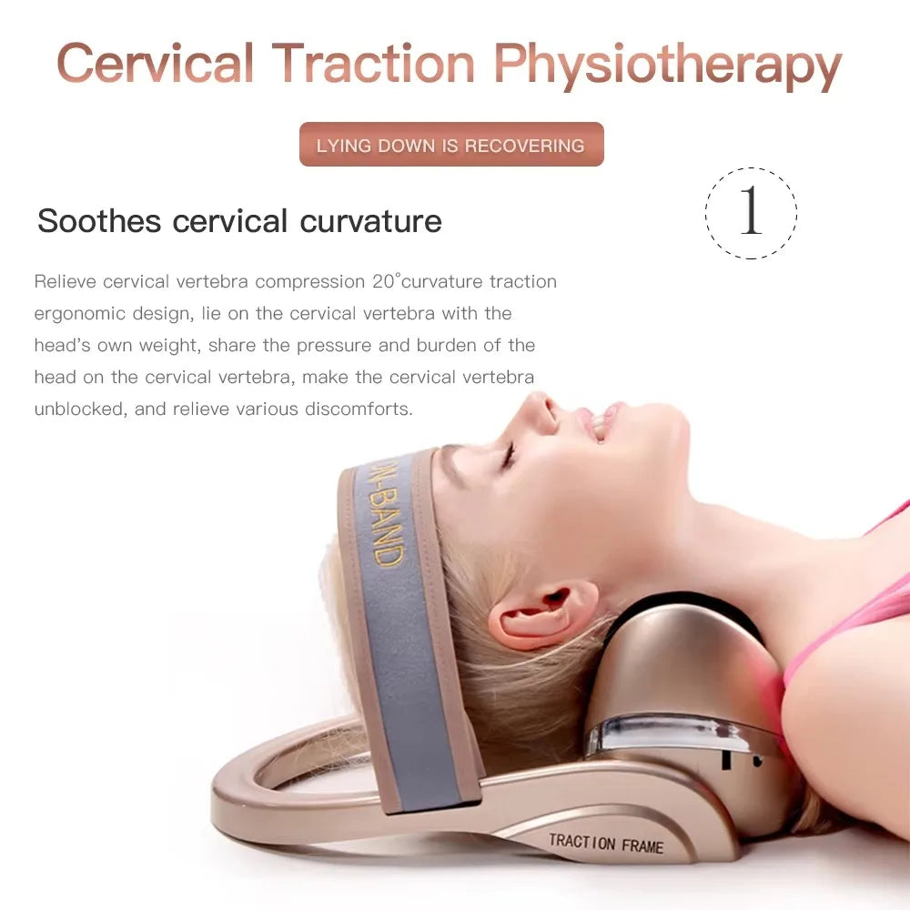 Massaggiatore Cervicale ad Aria Compressa Relax Filled, Cuscino Ortopedico per Trazione Vertebrale e Postura
