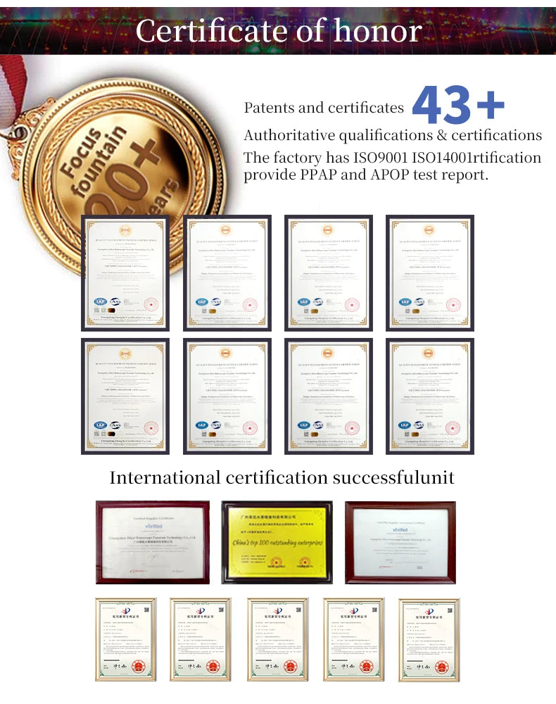 Amazing Water Small Musical Fountain Home Garden Indoor Outdoor Decoration Water Feature with LED Light